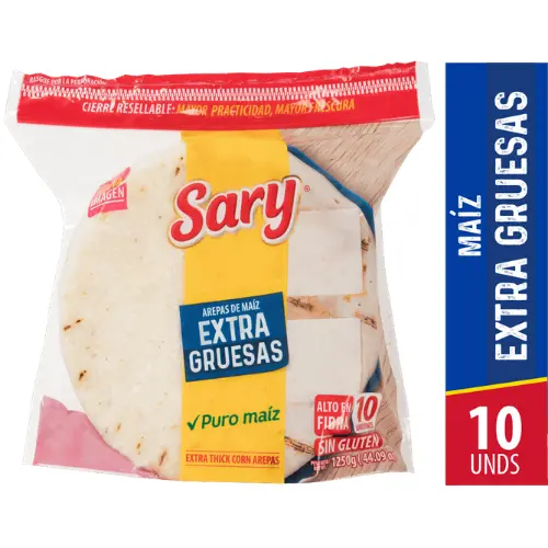 AREPA DE MAIZ SARY EXTRAGRUESA 1200GEN10U