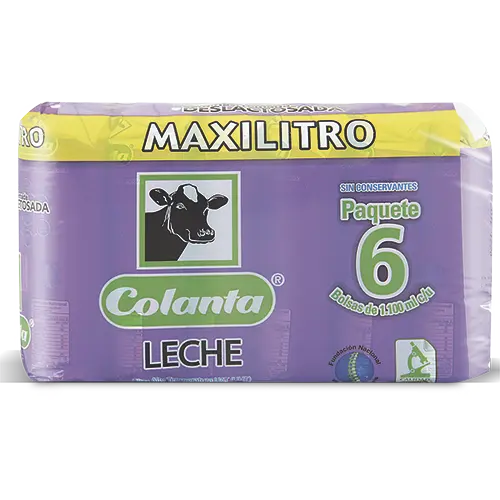 LECHE DESLACTOSADA COLANTA UTH EN BOLSA 1100MLX6U