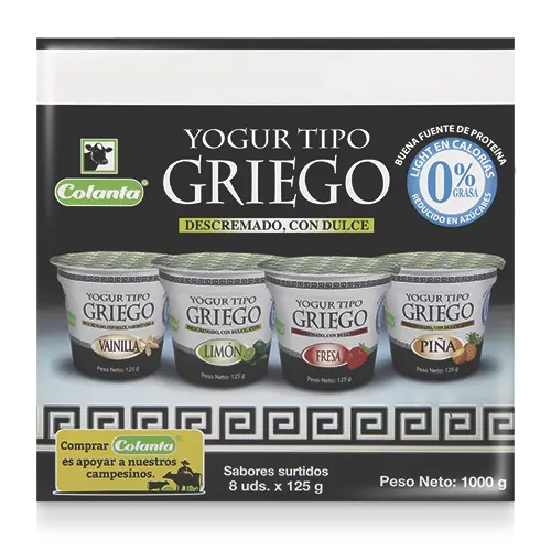 YOGUR GRIEGO COLANTA 125GX8U