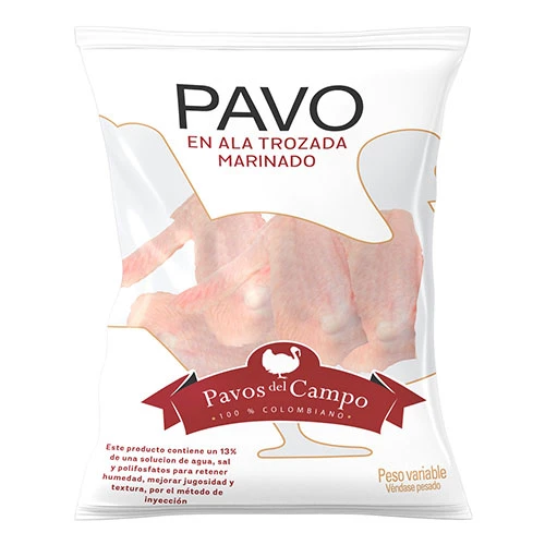 Ala Trozada Pavos Del Campo Marinada Congelada Kg