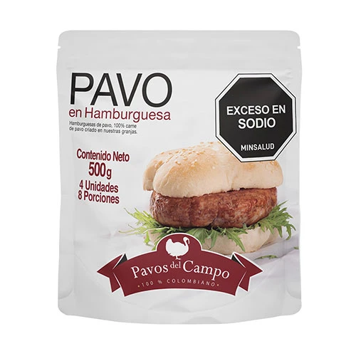 Hamburguesa Pavos Del Campo Congelada 500Gx4U