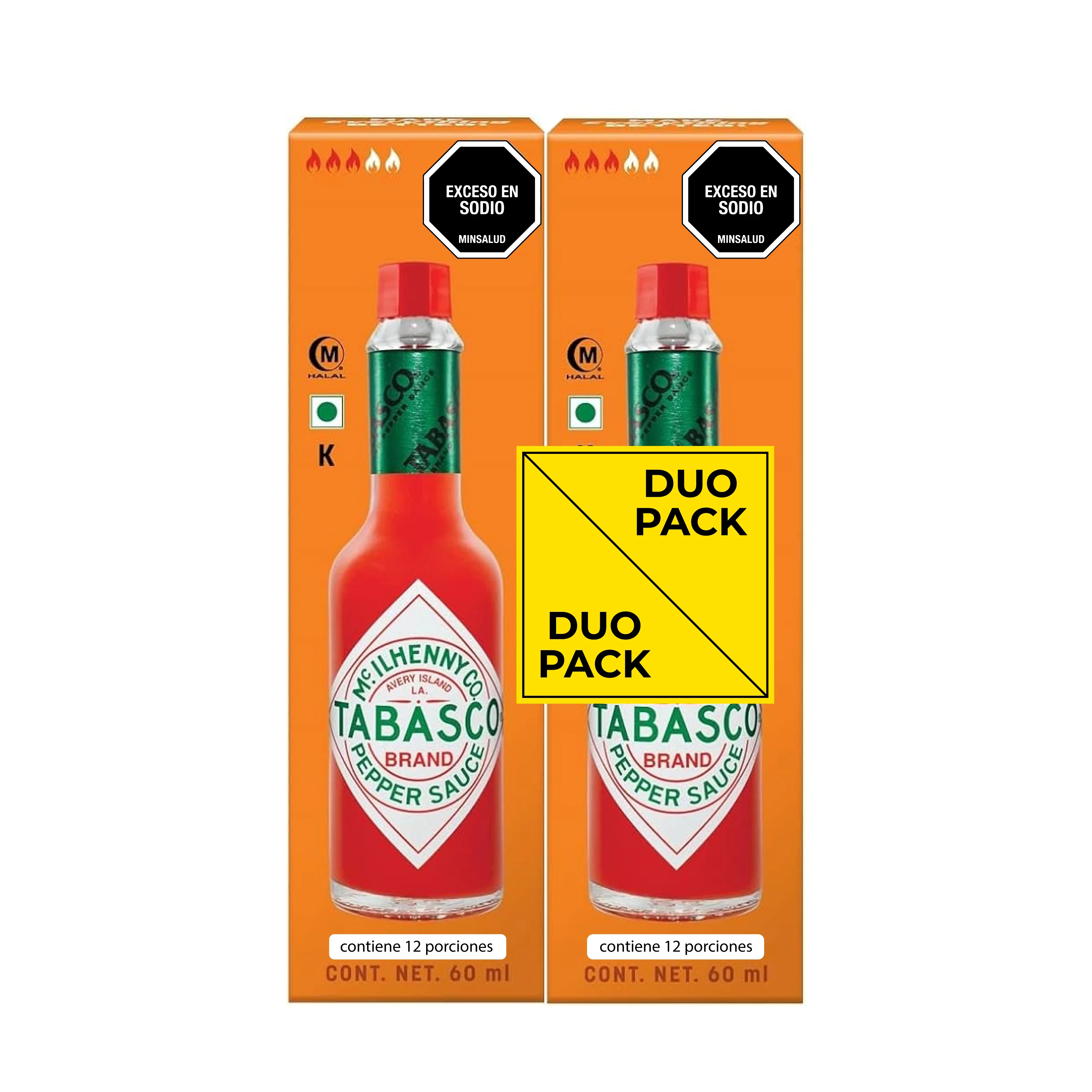 Salsa Pimienta Tabasco Duo 60Mlx2U