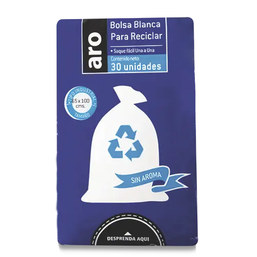 Bolsa De Basura Aro Industrial 65X100 Blanca 30U