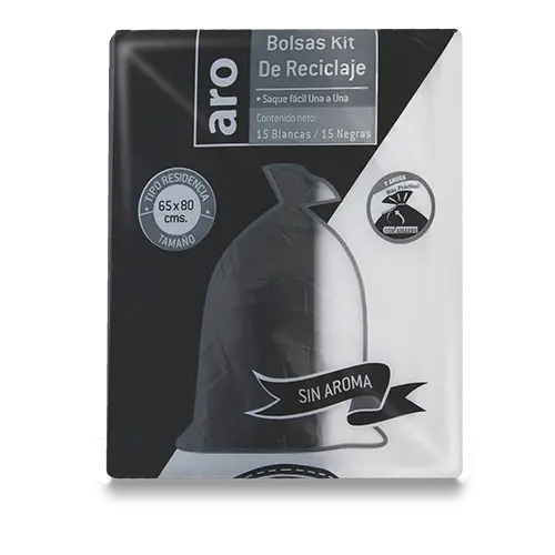 BOLSA DE BASURA ARO RESIDENCIA 65X80 BLANCA 30U