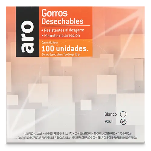 GORRO ARO TIPO ORUGA AZUL 100U