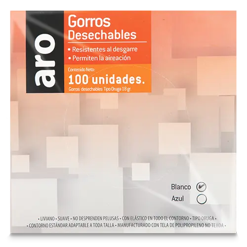 GORRO ARO TIPO ORUGA BLANCO 100U