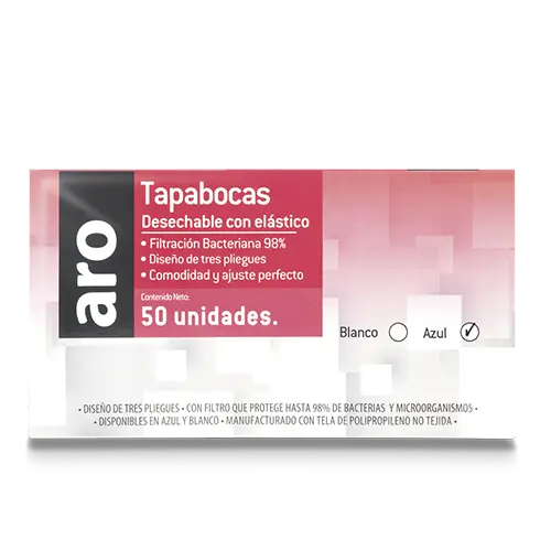 TAPABOCAS ARO AZUL X50U