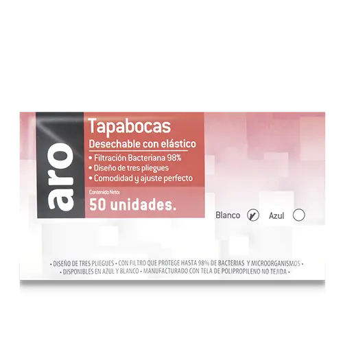 TAPABOCAS ARO BLANCO X50U