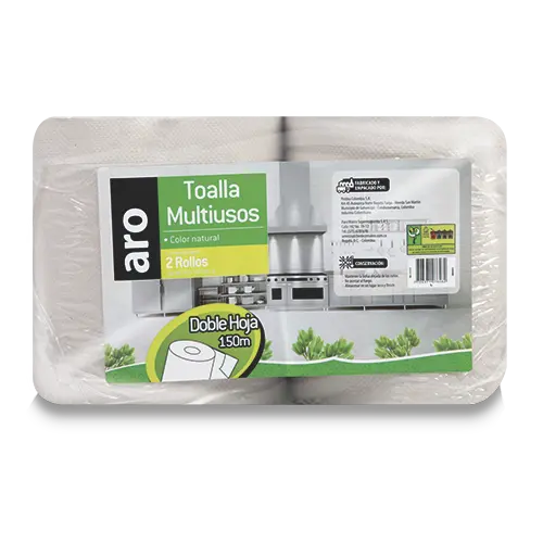 TOALLA PAPEL ARO NATURAL DH 150MX2U