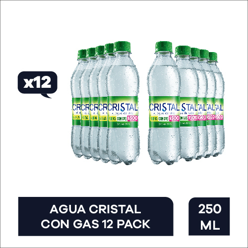 Agua Con Gas Cristal Botella De 250ml