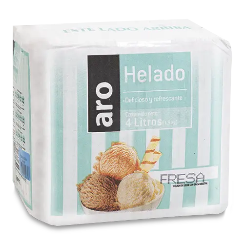 HELADO ARO FRESA CAJA 4L