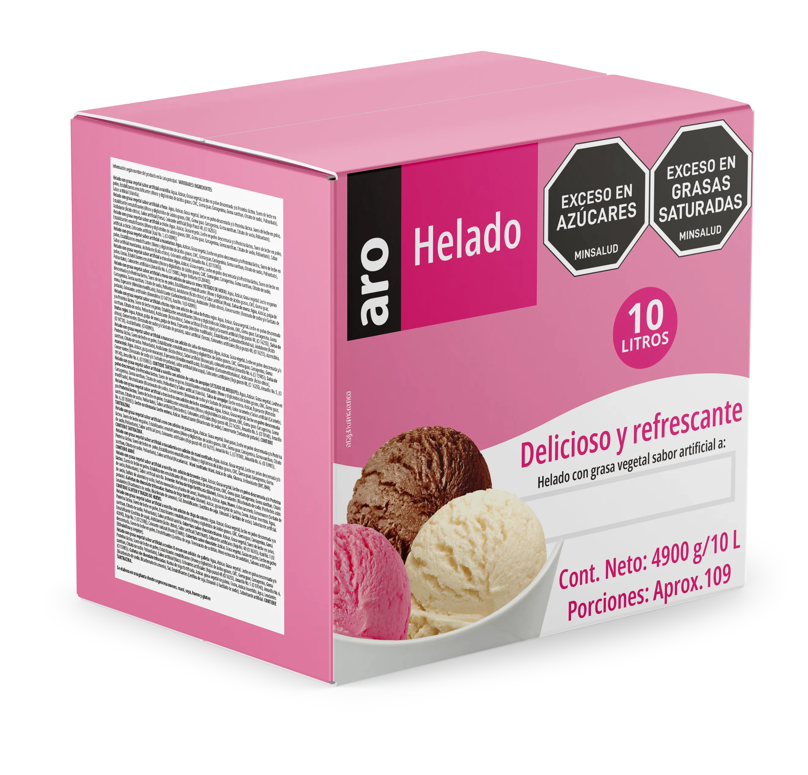 Helado Aro Ron Pasas Caja 10 l