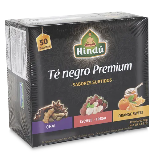 Te Negro Hindu Premium Surtido 50U