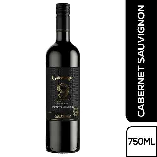 VINO GATO 9 VIDAS RESERVA CABERNET SAUVIGNON 750ML