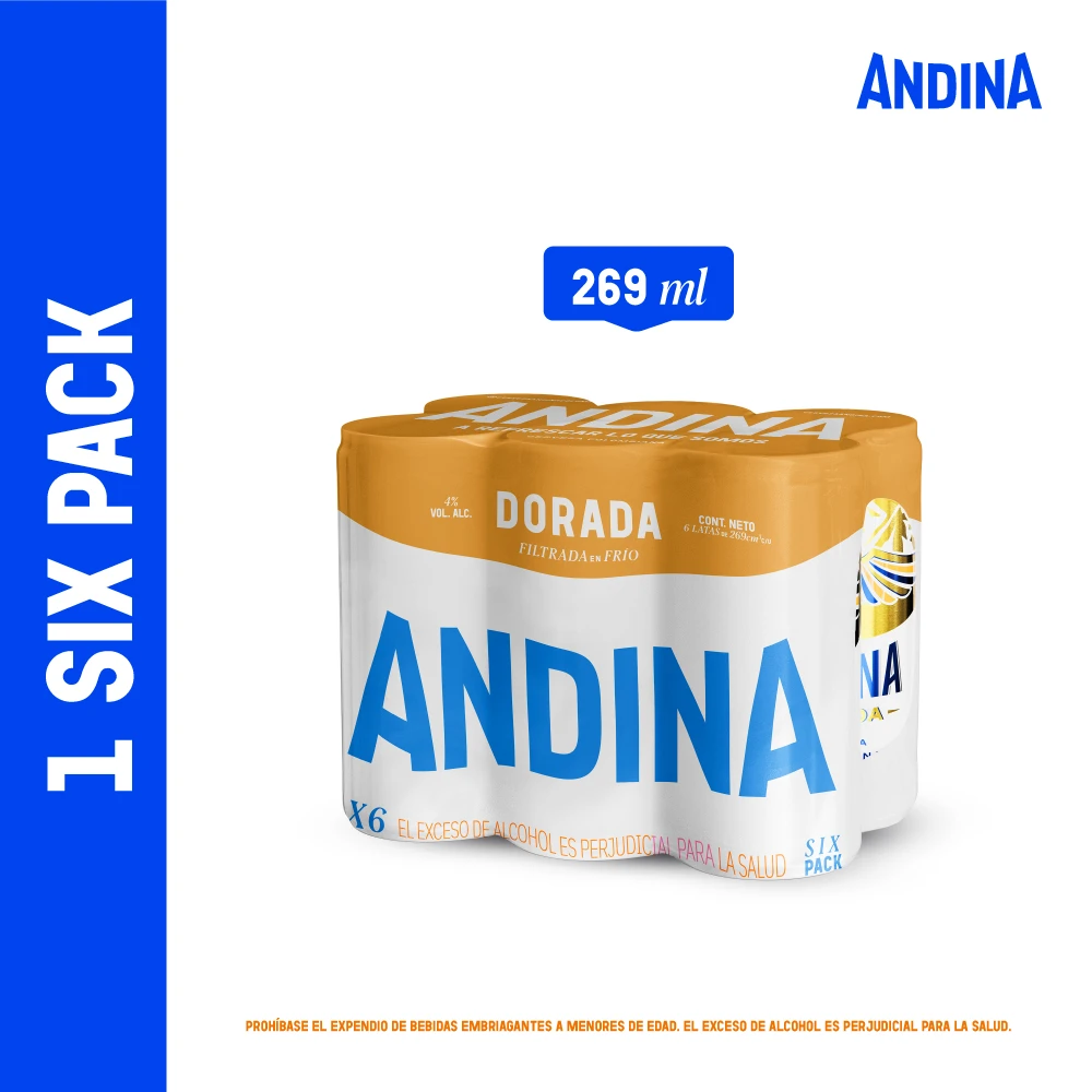CERVEZA ANDINA LATA 269MLX6U