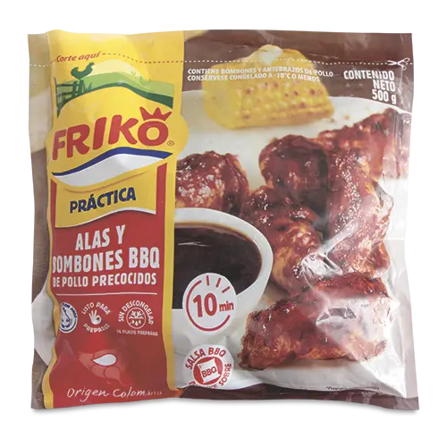 ALAS-BOMBONES DE POLLO BBQ FRIKO 500G