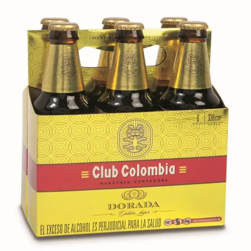CERVEZA CLUB COLOMBIA DORADA BOTELLA 330CCX6U