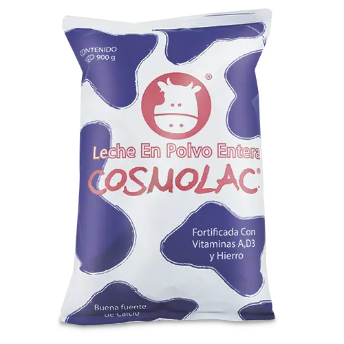LECHE EN POLVO ENTERA FORTIFICADA COSMOLAC 900G