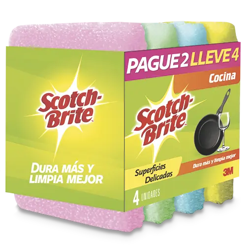 ESPONJA SCOTCHBRITE CURLY PAGUE 2 LLEVE 4