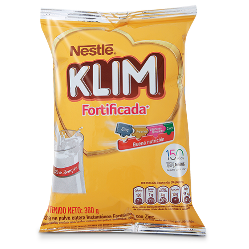 Leche entera en polvo, instantánea, fortificada de Nestlé Klim