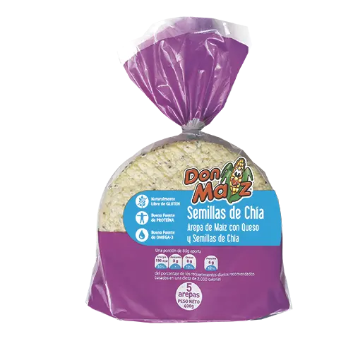 AREPA DON MAIZ QUESO SEMILLAS CHIA 400GX5U