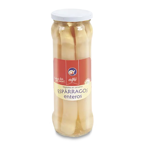 ESPARRAGOS BLANCOS ENTEROS ALFA FRASCO 330G