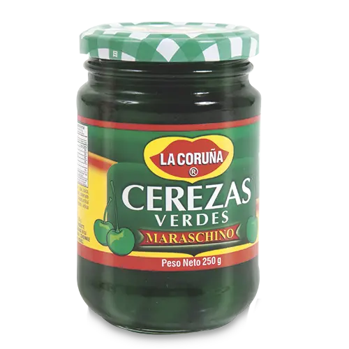 CEREZA VERDE LA CORUNA MARASCHINO FRASCO 250G