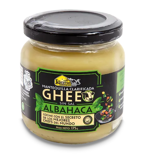 MANTEQUILLA GHEE CLARIFICADA KARAVANSAY ALBAHACA 175G