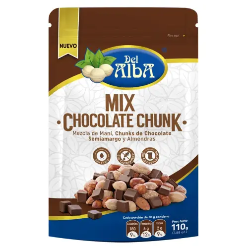 MIX DE CHOCOLATE CHUNCK DEL ALBA 110G
