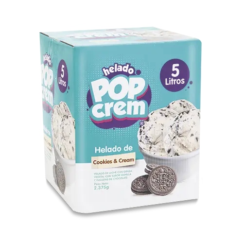 POP CREM HELADO COOKIES & CREAM 5L
