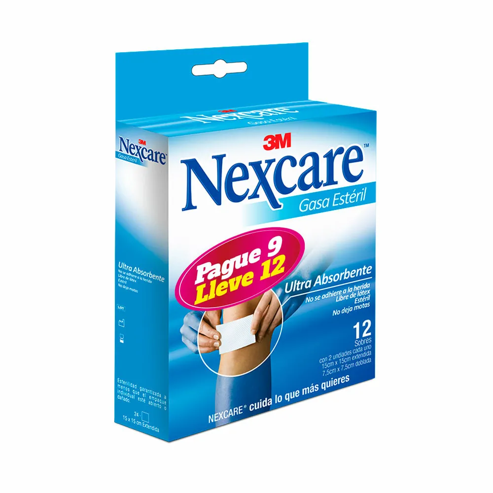 Gasa Esteril Nexcare Paga 9 Lleva 12