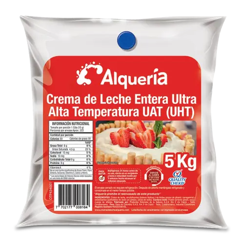 CREMA DE LECHE BOLSA ALQUERIA 5000G
