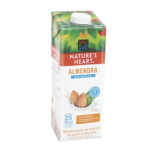 BEBIDA ALMENDRA SIN AZUCAR NATURES HEART 946ML