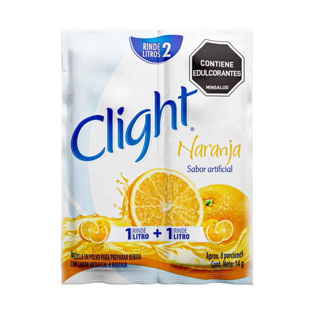 REFRESCO EN POLVO CLIGHT NARANJA 14GEN2U