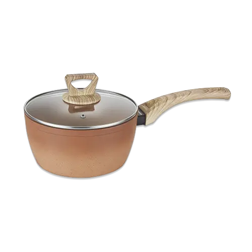 CACEROLA TERRACOTA CON TAPA DE VIDRIO AMERCOOK 24CM