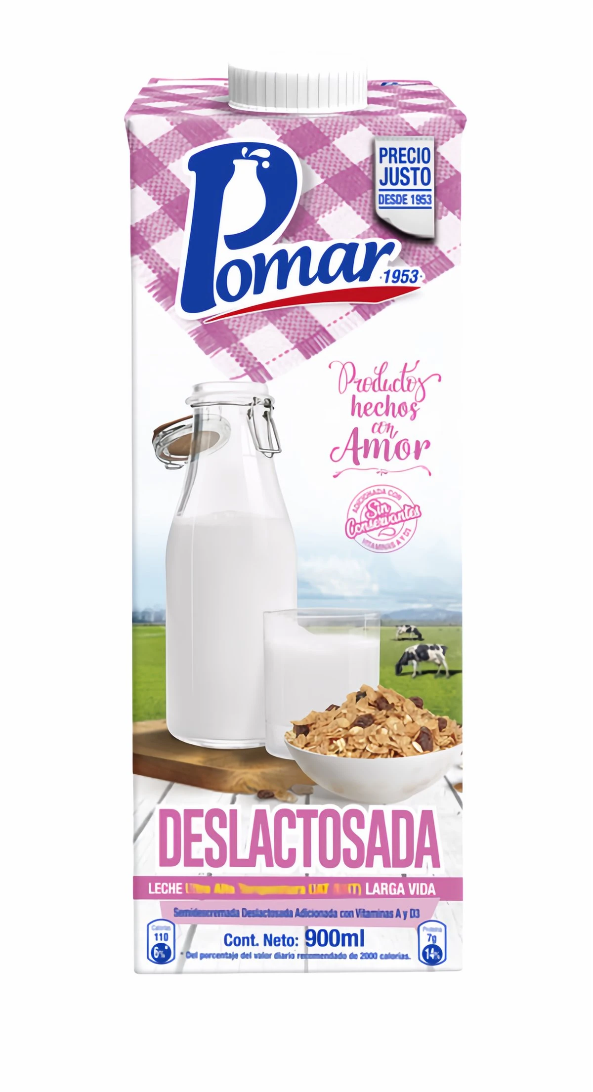 Leche Deslactosada Pomar 900 ml