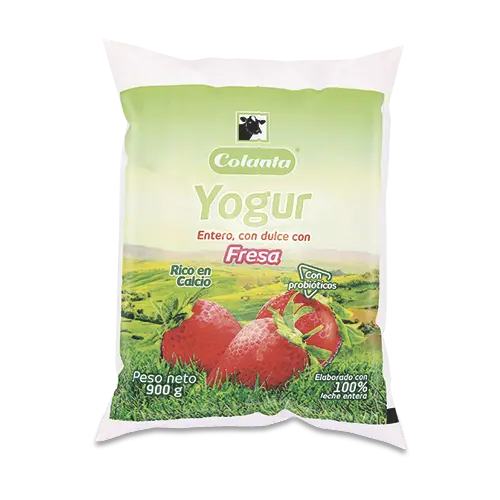 YOGURT FRESA BOLSA COLANTA 900G