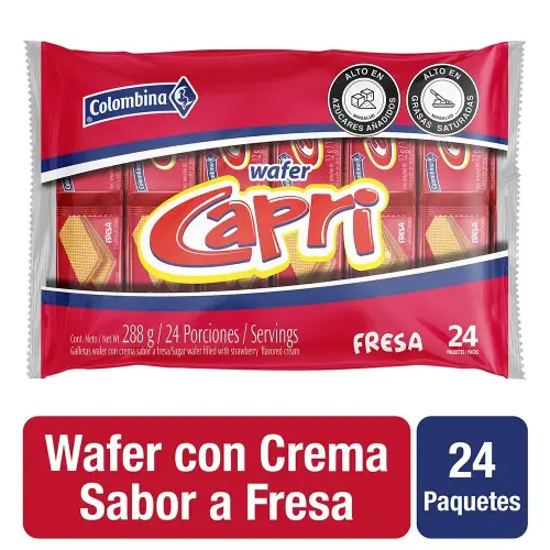 GALLETAS CAPRI FRESA 288GEN24U