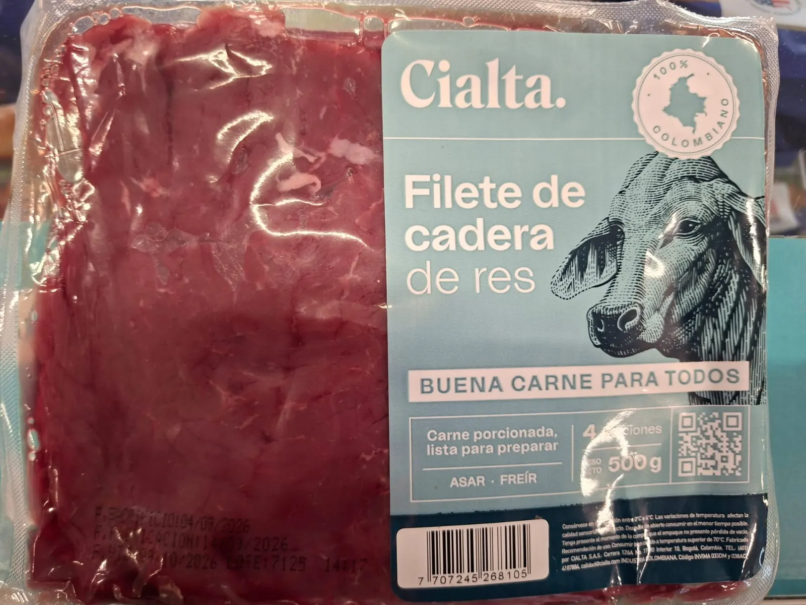 Filete Cadera De Res 500 g