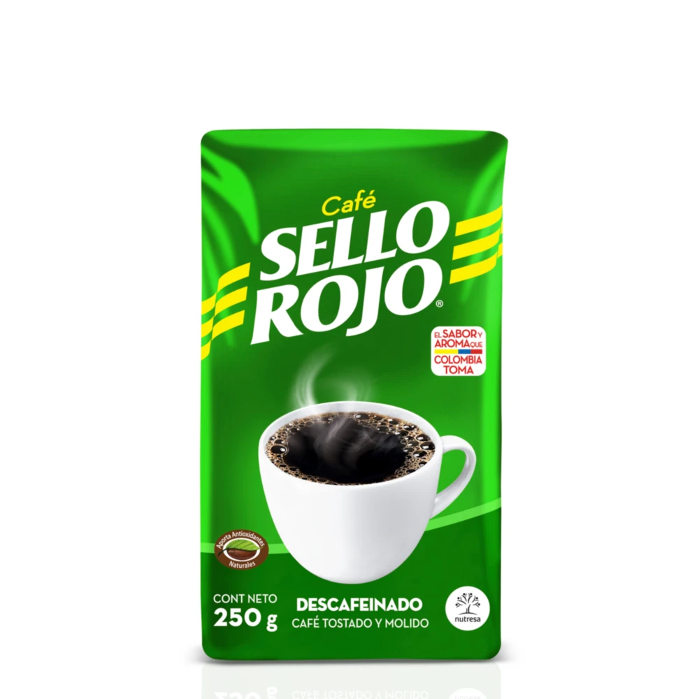 CAFE SELLO ROJO DESCAFEINADO 250G