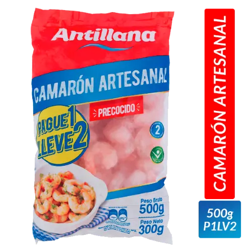 CAMARON PRECOCIDO ANTILLANA ARTESANAL 500G PAGUE 1 LLEVE 2