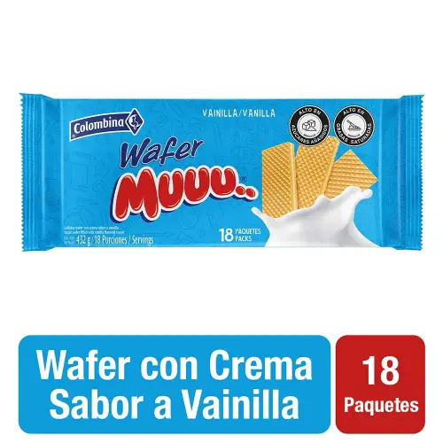 GALLETA WAFER MUUU VAINILLA 24GX18U