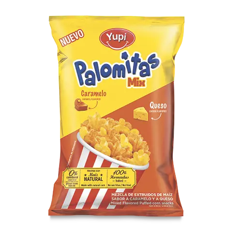 PALOMITAS YUPI MIX CARAMELO QUESO 150G