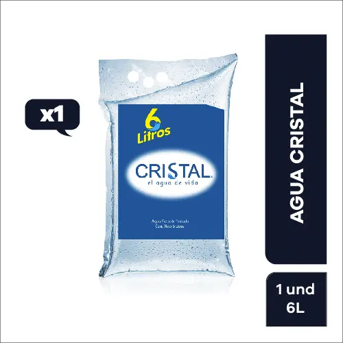 AGUA CRISTAL BOLSA 6L