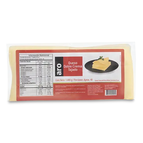 QUESO DOBLE CREMA ARO TAJADO 1000G