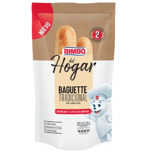 BAGUETTE BIMBO TRADICIONAL BOLSA 400G