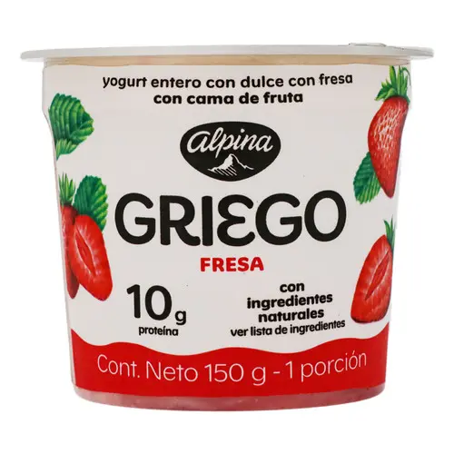 YOGURT GRIEGO CAMA DE FRUTA FRESA 150G
