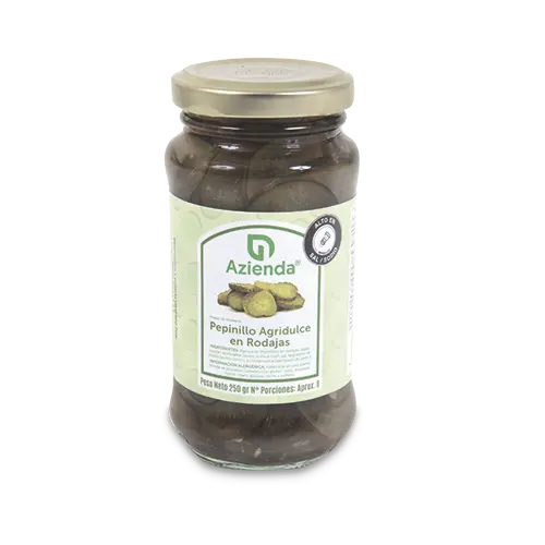 Pepinillo Azienda Agridulce Rodajas Frasco 250 g