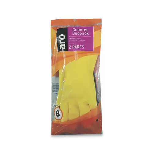 Guante Duo Aro Negro Amarillo Talla 8