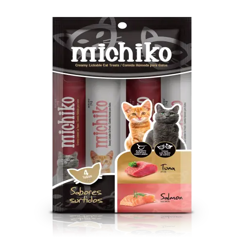 Comida Humeda Michicko Salmon Y Atun 14Gx4U